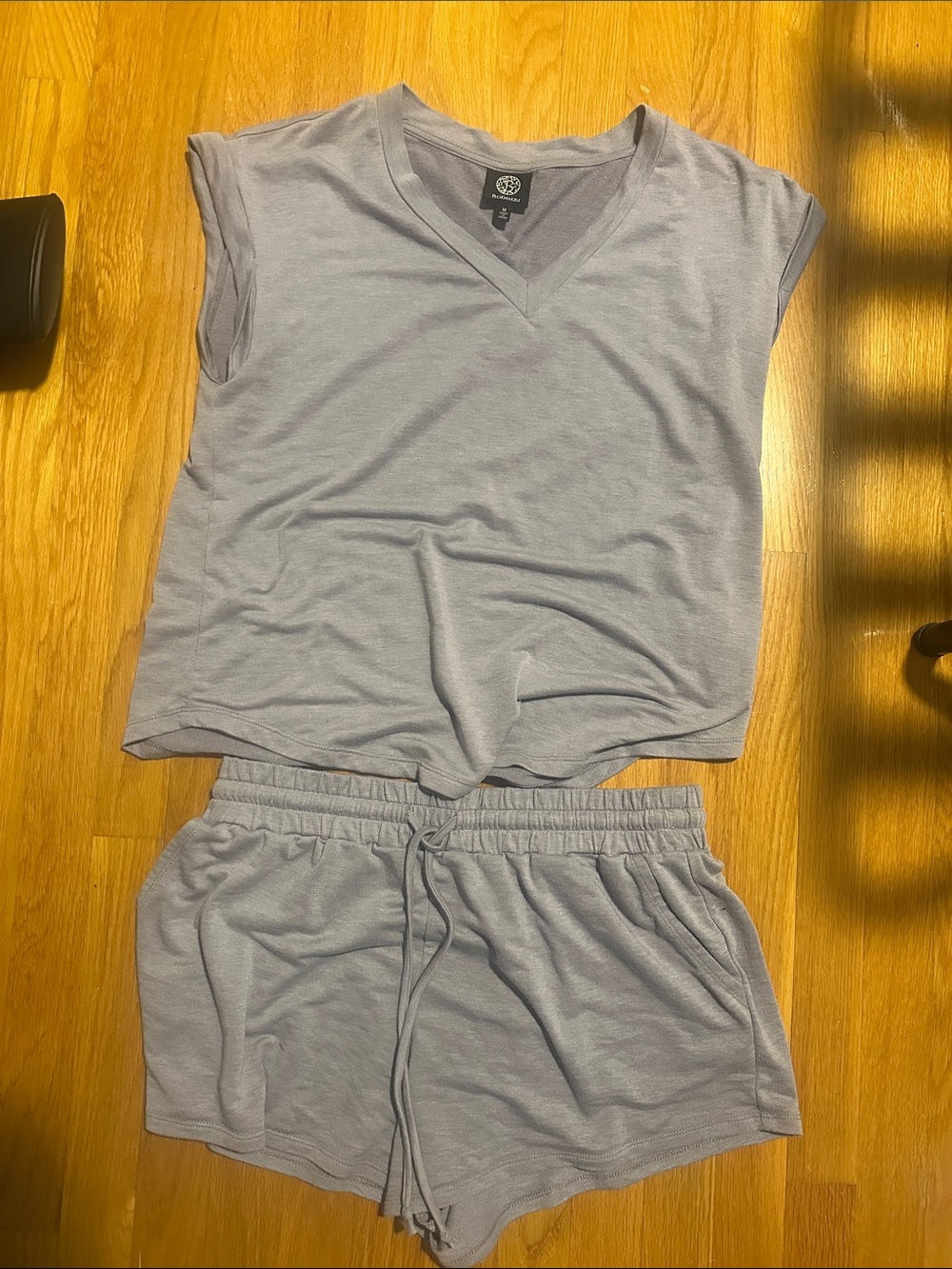 bobeau Light purple V-Neck Lounge Tank & Drawstring Shorts Set